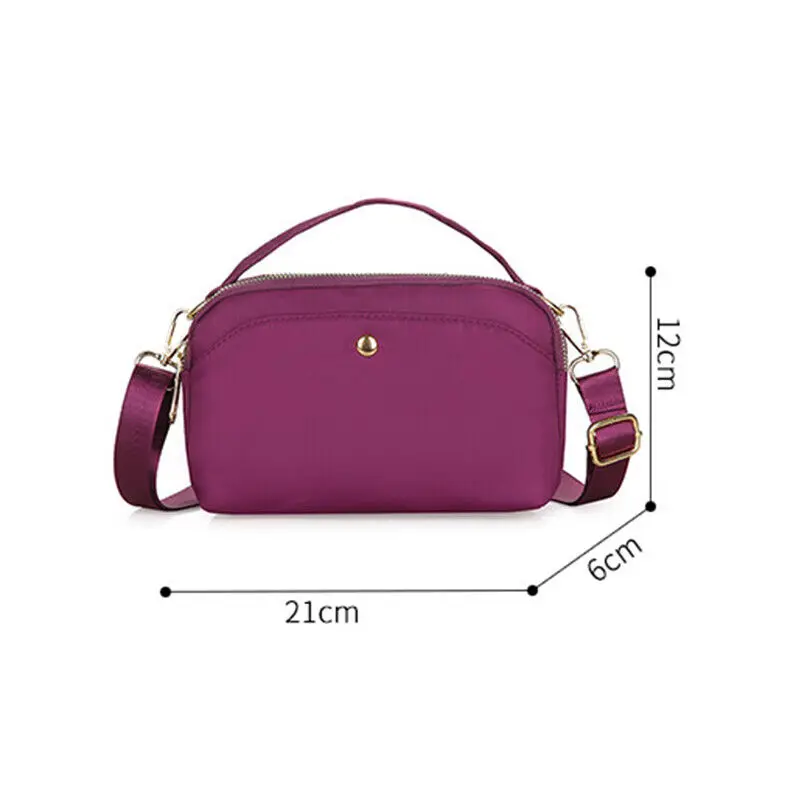 Women Small Nylon Shoulder Bag Handbags Crossbody Bags Waterproof Zipper