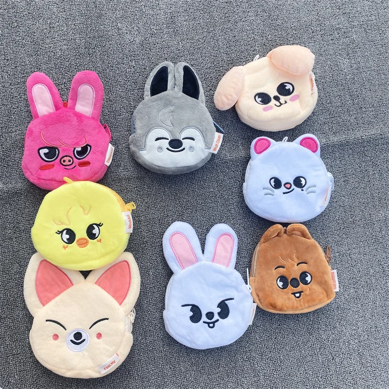 

Skzoo Coin Purse Stray Kids Plushie Keychain Pendant Animal Head Rabbit Husky Chicken Wallet