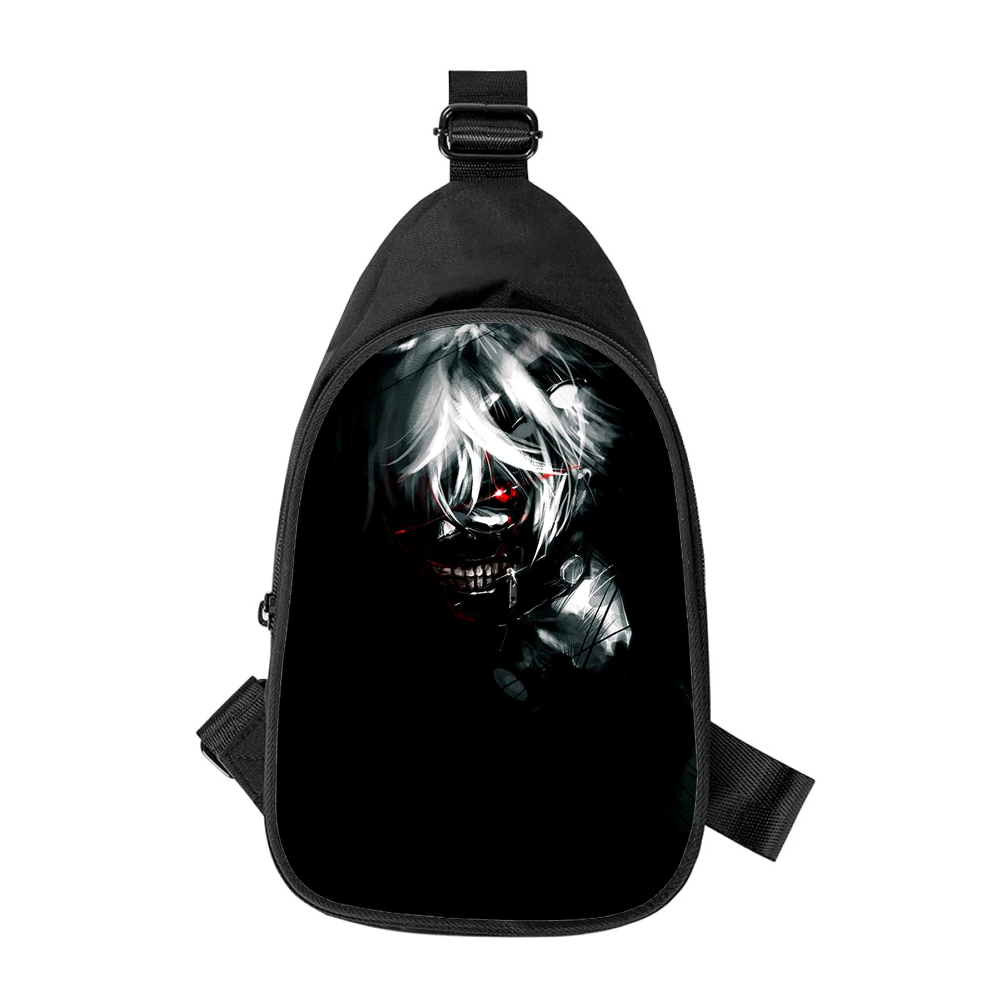 Anime Tokyo Ghouls 3D Print New Men Cross Chest Bag Diagonally Women Shoulder Bag Husband School Waist Pack Male chest pack