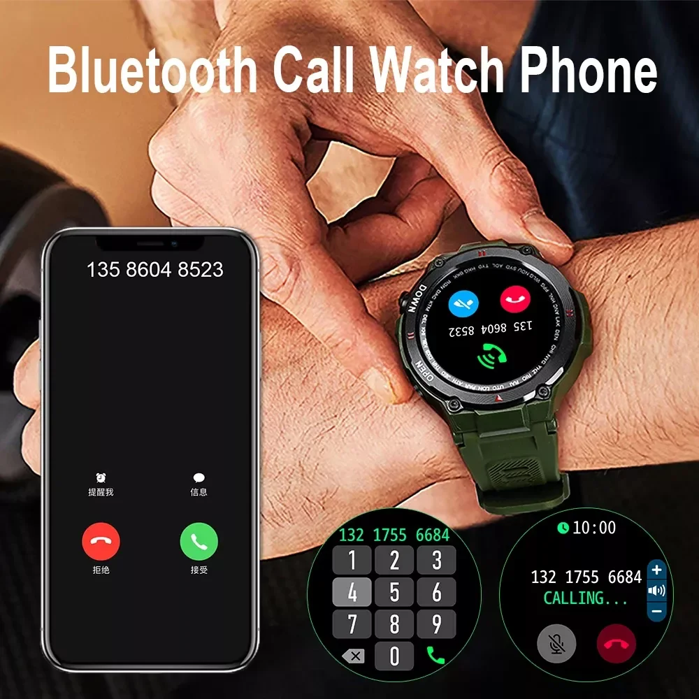 

Новинка 2021, мужские умные часы для спорта, фитнеса, вызова по Bluetooth, многофункциональное управление музыкой, будильник, напоминания, умные ча...