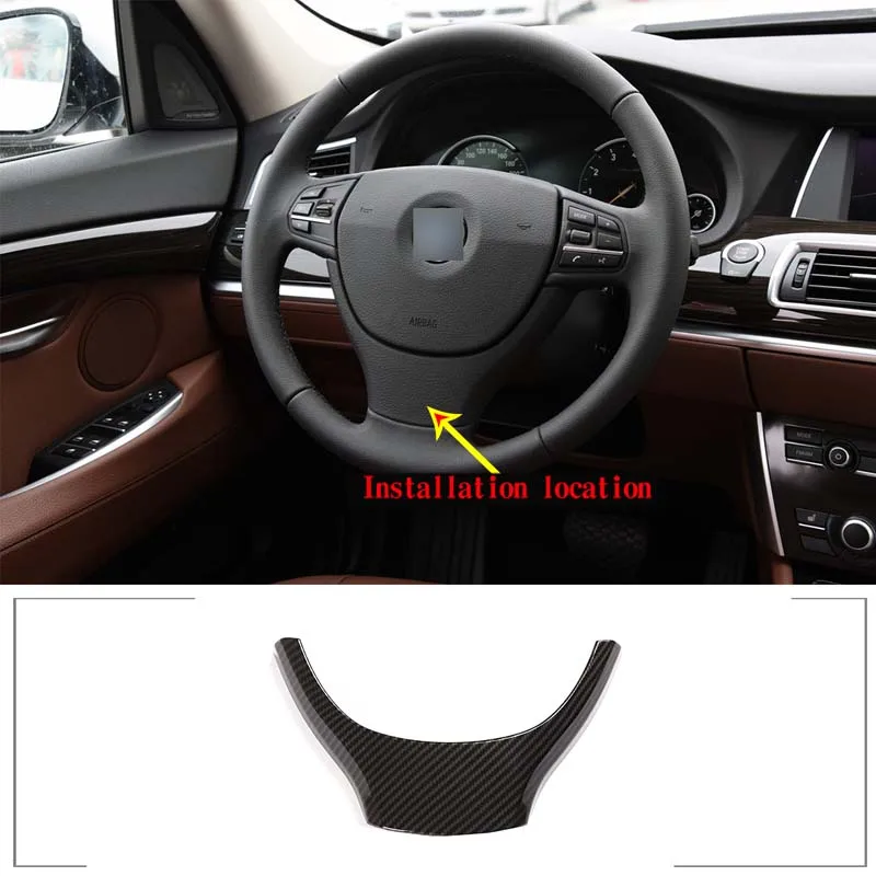 

Car Steering Wheel Decoration Cover Trim Frame Sticker ABS Car Styling for BMW 5 Series GT F07 F10 F11 2011-2017 Accessories