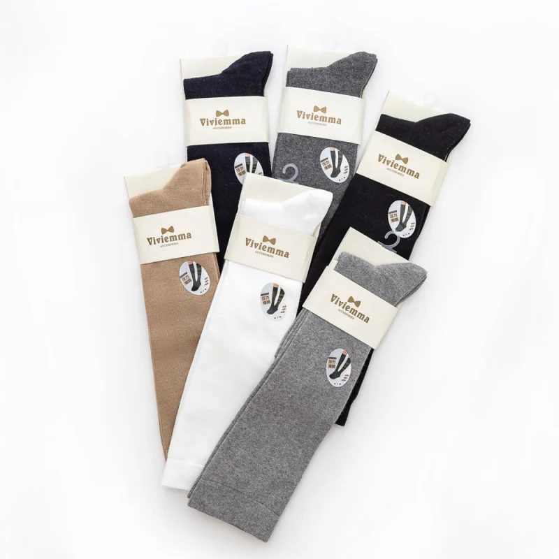 Autumn and Winter Stockings Women's Cotton Pressure Calf Socks Japanese Style Students Half Women's Socks JK Thigh High Socks Sp