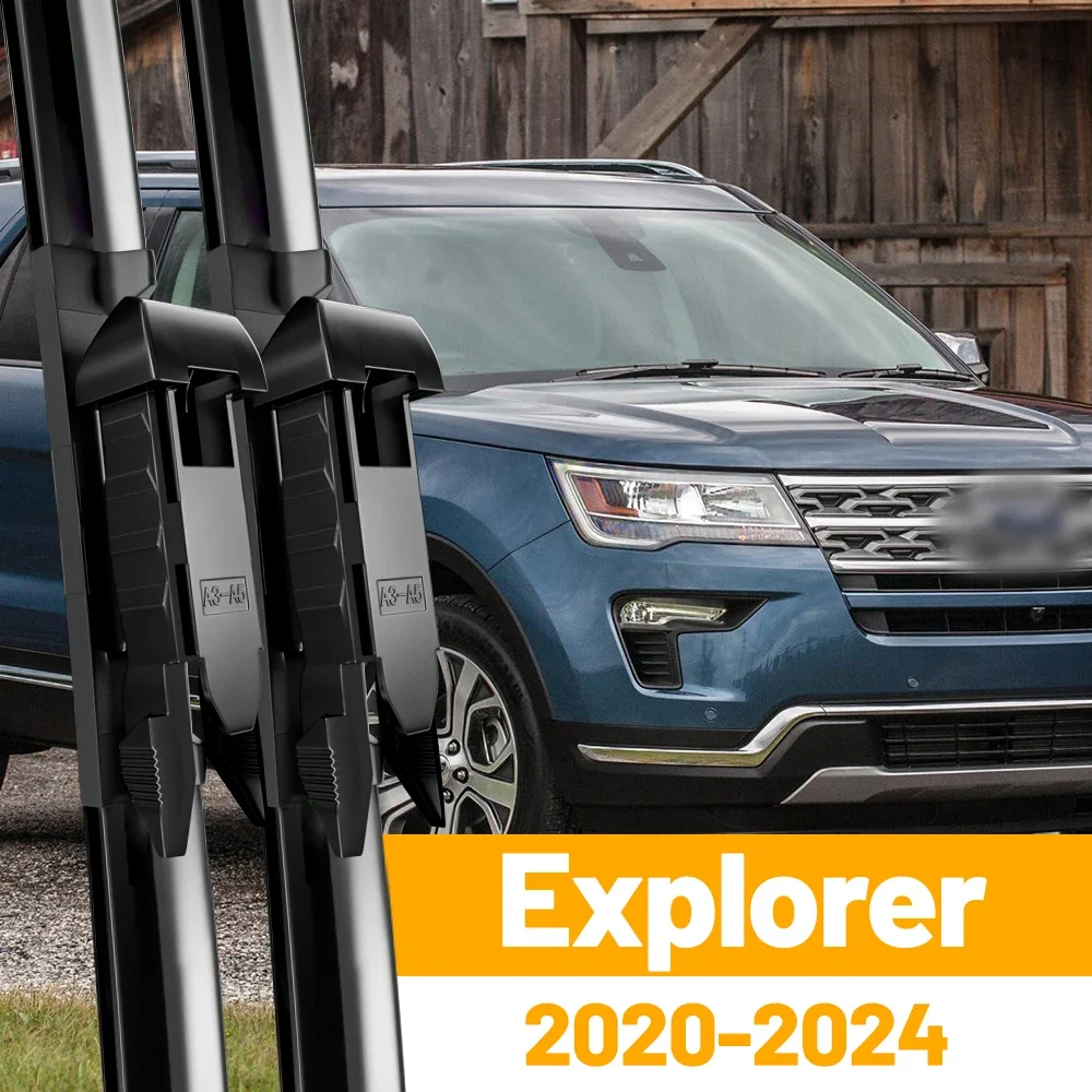 Фото Передние щетки стеклоочистителя с левым рулем для Ford Explorer U625 MK6 2020-2024, лобовое стекло, лобовое стекло, автомобильная щетка от дождя 26 