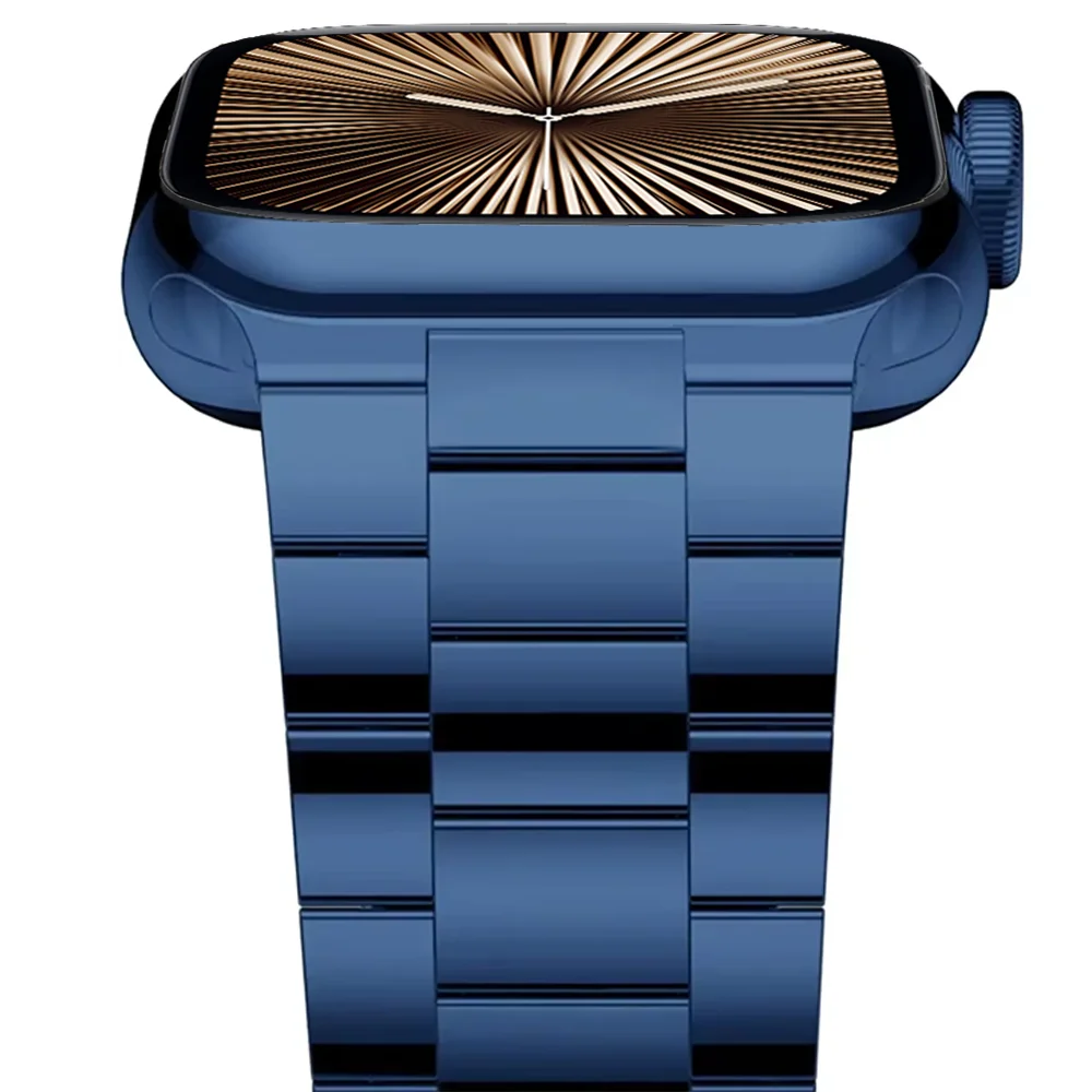 Фото Металлический ремешок из нержавеющей стали для Apple Watch Band Ultra 3 49 мм 11 10 42 мм 46 мм 9 8 7 45/41 мм 6 5 4 SE 44/40 мм Ультратонкий браслет №1