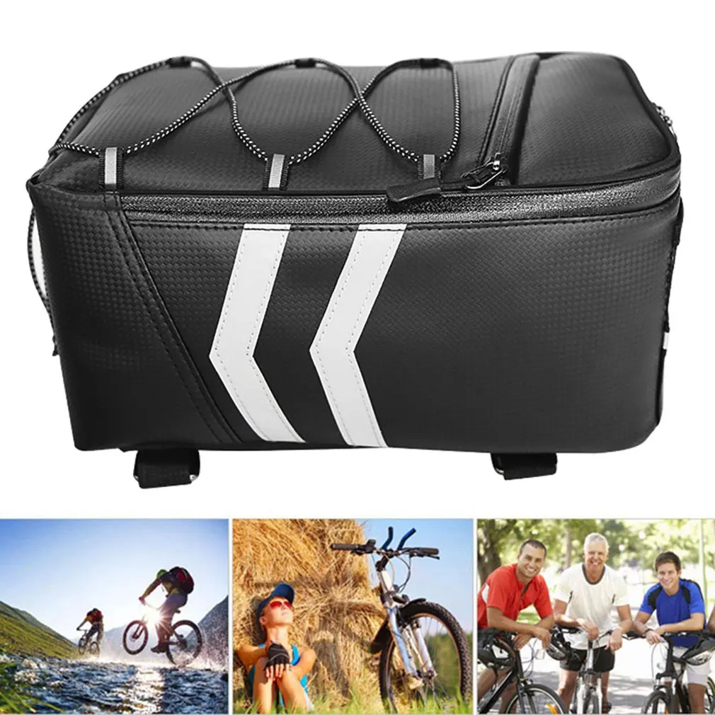 

PU Leather Waterproof 9L Backpack For Bicycle Backseat Large-capacity Storage Luggage Bag Tool Tail Bag