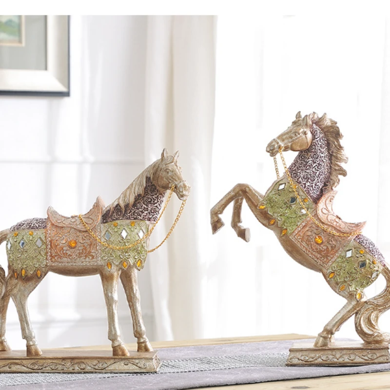 Статуя Королевская гвардия лошади античная готовая полимерная статуя