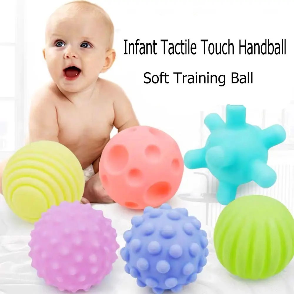 

6 шт., детский Массажный мяч для рук, на возраст 0-12 месяцев