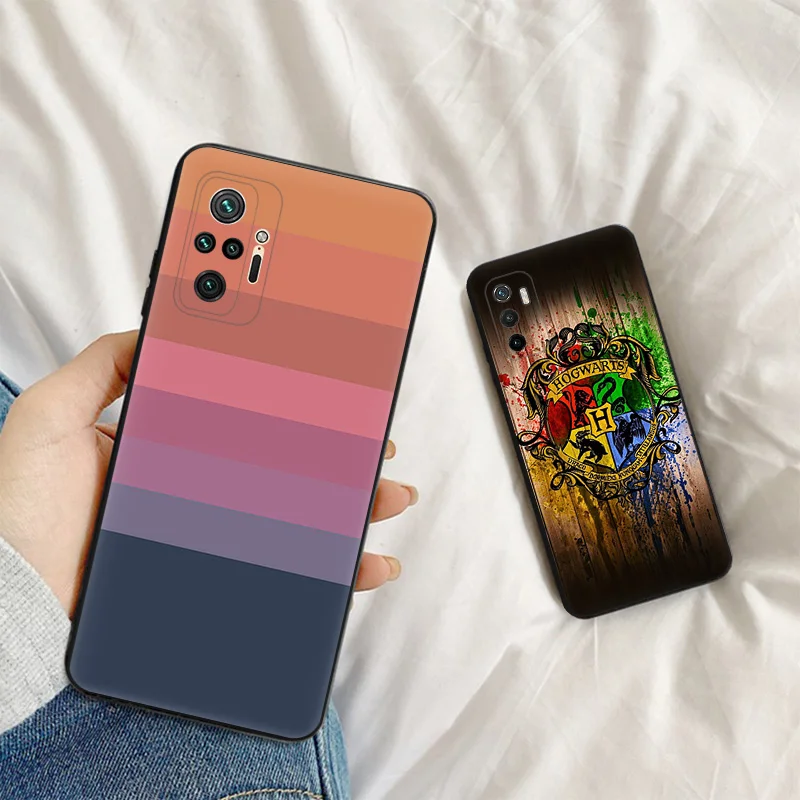 Силиконовый черный чехол для телефона Xiaomi Poco C61 F5 F4 GT F3 F1 X4 X3 X5 M3 M4 Pro M5 C51 C50 C40 Flower Retro