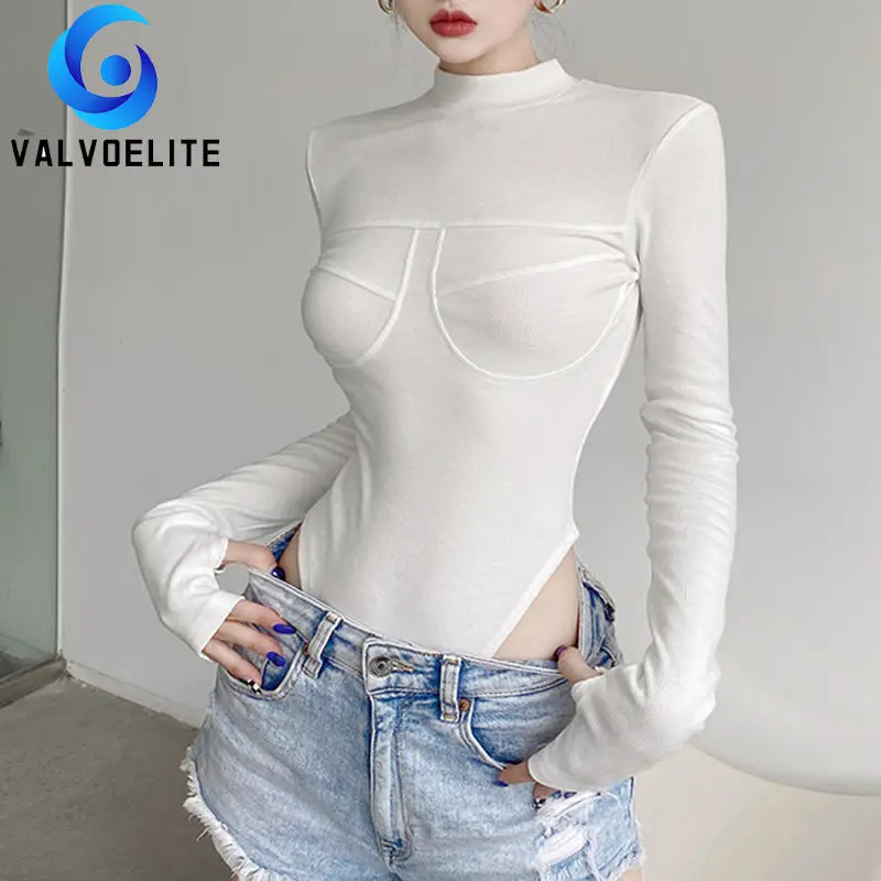 

2022 Spring New Woman Round Neck Long-sleeved Jumpsuit T-shirt Slim Fit and Thin All-match Bottoming Shirt Solid Color Tight Top