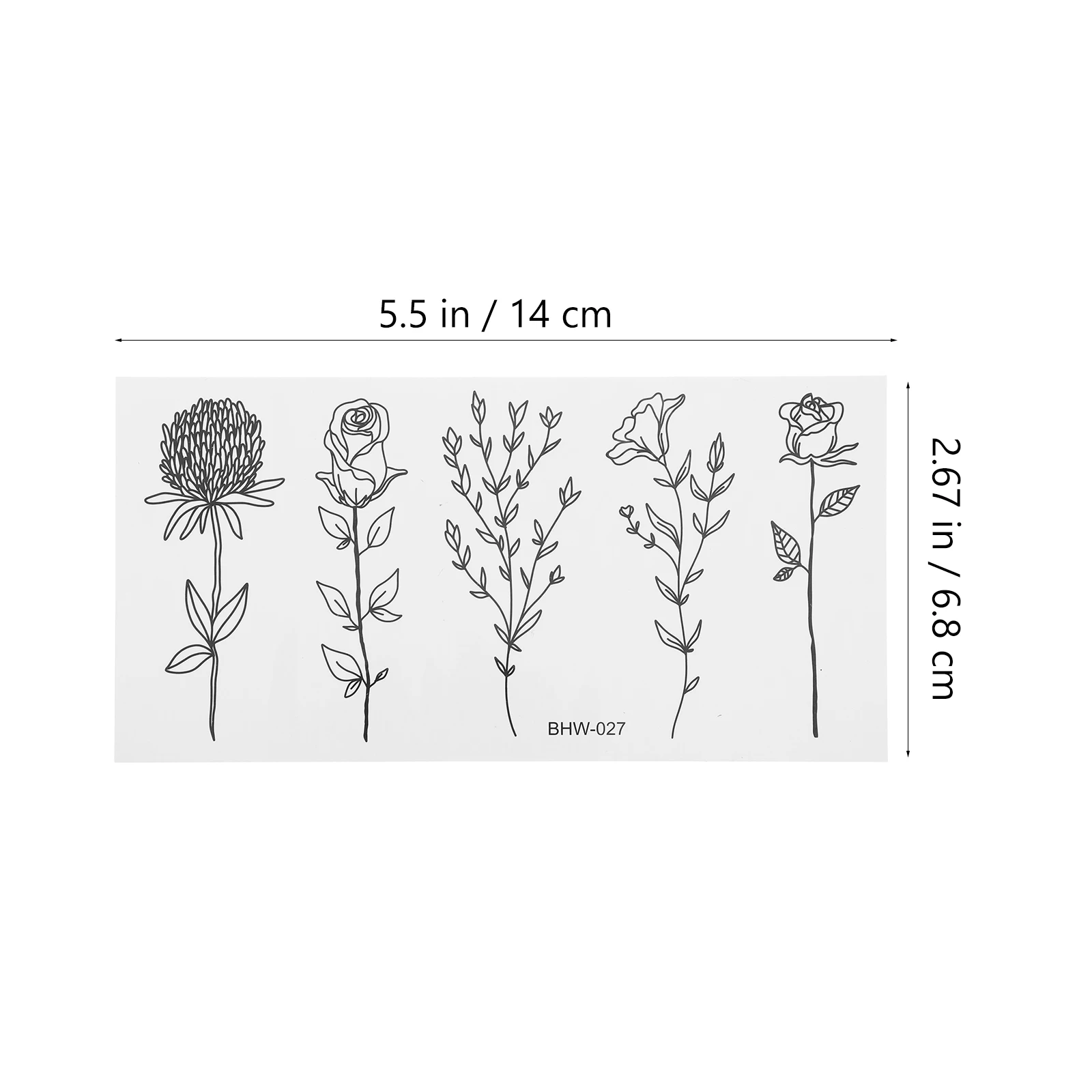 15 Sheets Flower Tiny Branch Tattoos Stickers Face Hands Arm Neck Temporary Tattoos Stickers For Men Women Adult Girl images - 3