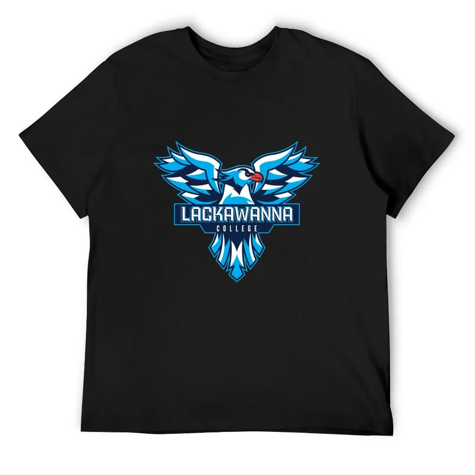 Футболка Lackawanna College cyan Double Wing Falcon (e-sports) летние топы черные мужские футболки с