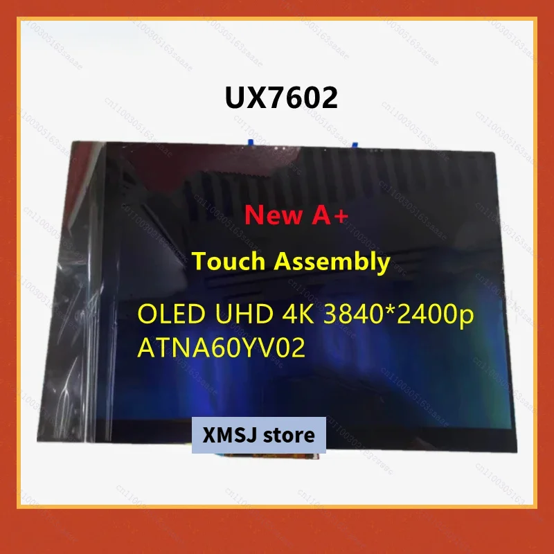 Фото Новый A + ЖК-экран/светодиодный сенсорный экран для ноутбука Asus Zenbook Pro 16X UX7602 UX7602Z IPS OLED UHD 4K 3840*2400p ATNA60YV02-0 №1