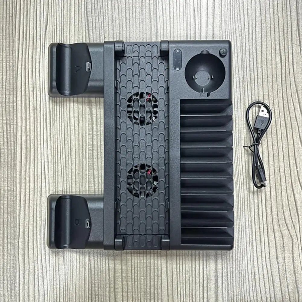 

Disc Storage Rack Lightweight Dual Controller Game Console Cooler Base Charging Dock