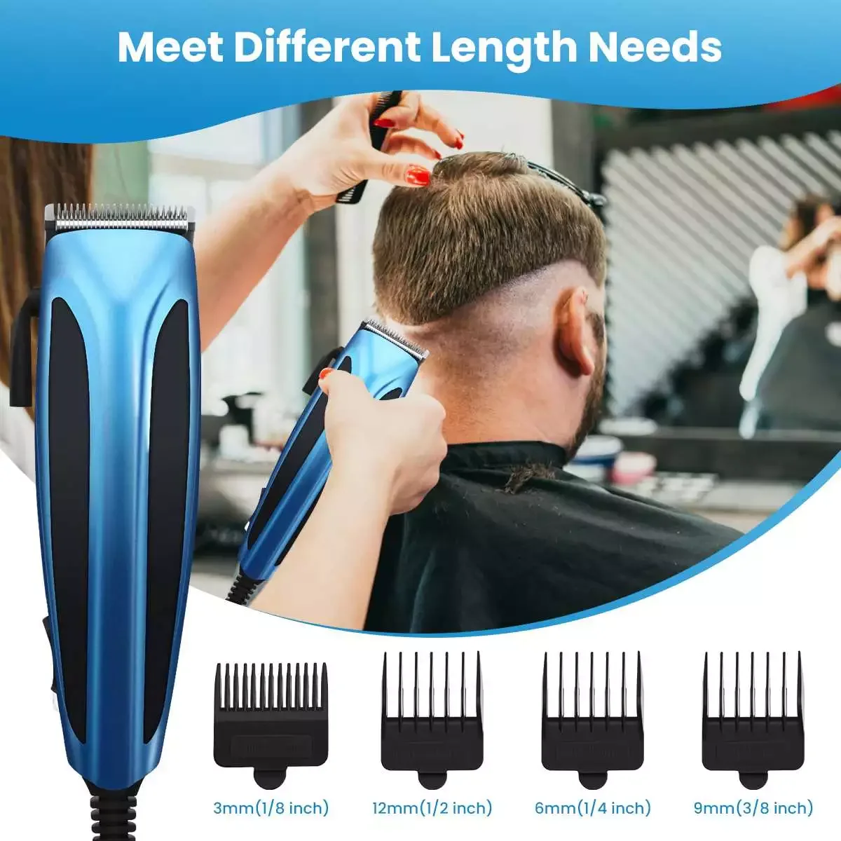 

Men Professional Curved Shaver Hair Clipper Cutting Brush Barbers Flat Top Comb Metal Hair Cutting Comb Anti-static Comb