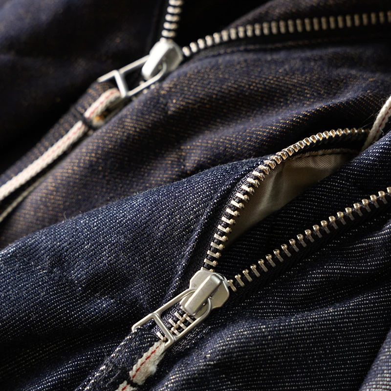 Denim Down Jack Vest Women High Quality 95% White Goose Down  Casual  Cotton  Winter Coat Women Warm Zipper Wide-waisted Pockets