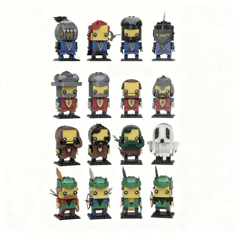 Фото 2394 детали MOC Замок BrickHeadz, набор Волна 1, модель строительных блоков, архитектурный конструктор, 3D-конструктор, подарок на день рождения, для демонстрации. №1