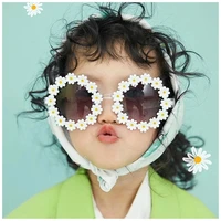2022 fashion kids daisy sunglasses oval flower children sunglasses girls baby shades glasses uv400 outdoor protection eyewear