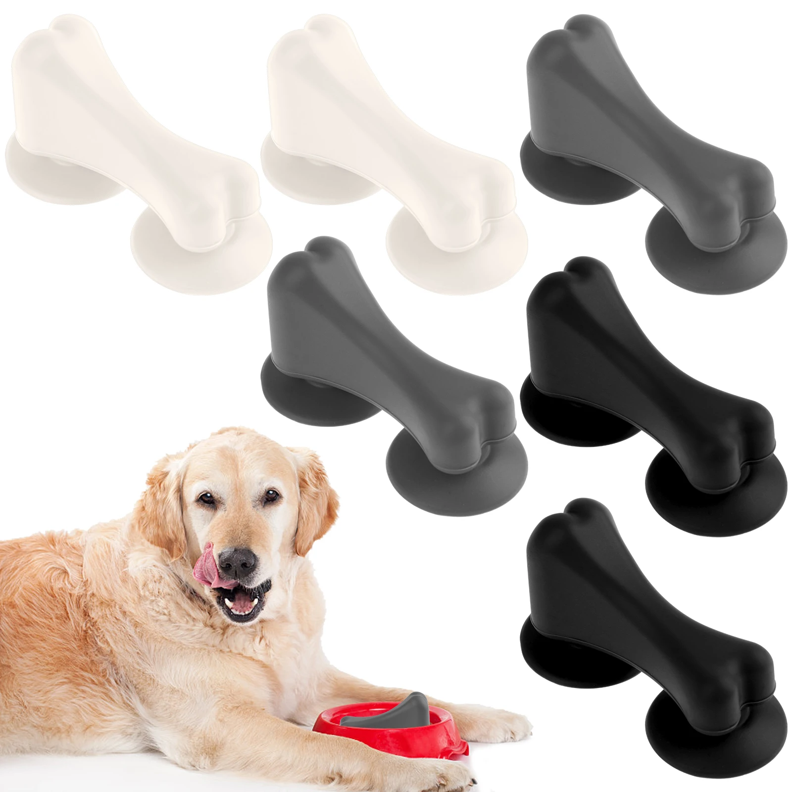 

Silicone Slow Bones Feeder Insert for Dog Bowls to Slow Down Eating