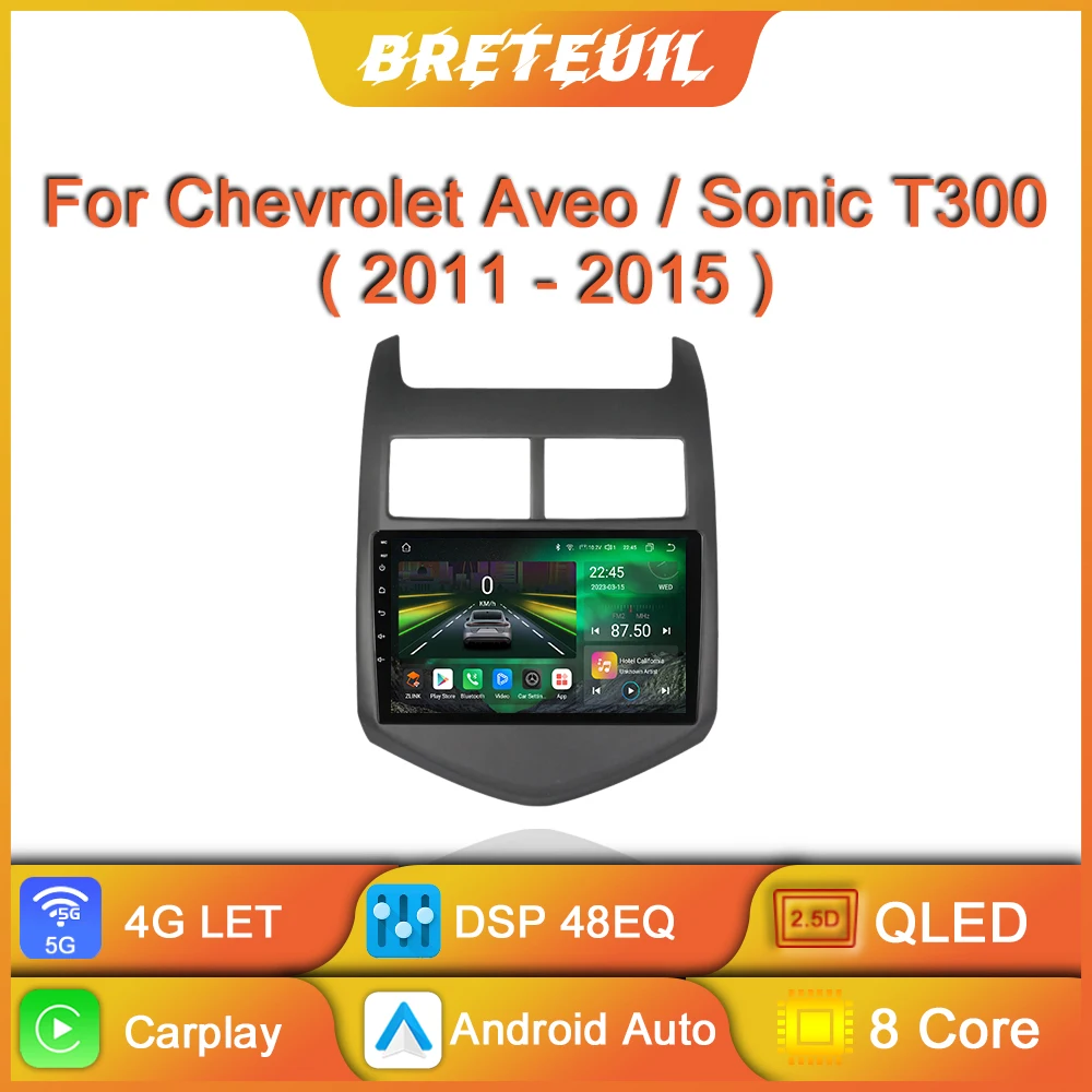 

Автомагнитола на Android для Chevrolet Aveo 2 Sonic T300 2011 2012 2013 2014 2015, мультимедийный плеер с навигацией, GPS, сенсорным экраном, автостерео