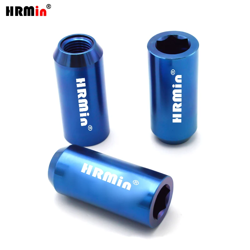 HRMin шестигранная головка Gr5 титановая автомобильная гайка M14x1 5x35/45 мм для VW Audi Tesla