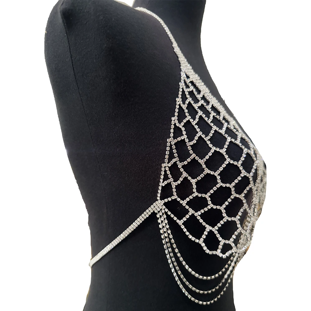 CUIER сексуальный женский бюстгальтер с бахромой со стразами