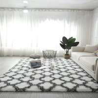 modern nordic tie dye silk wool pattern carpet living room coffee table bedside pad long hair washable full shop bedroom decor h