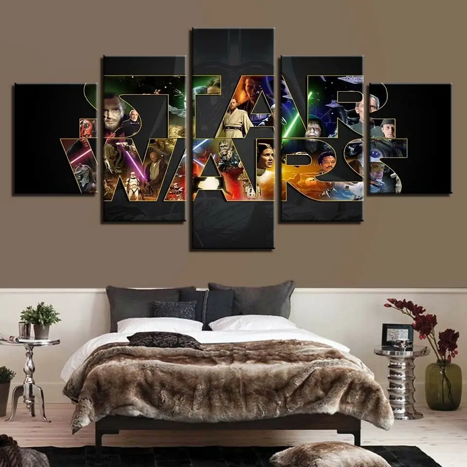 

Characters Movies Canvas Prints Painting Wall Art Home Decor 5 Panel HD Print Room Decor Pictures Poster No Framed 5 Pieces