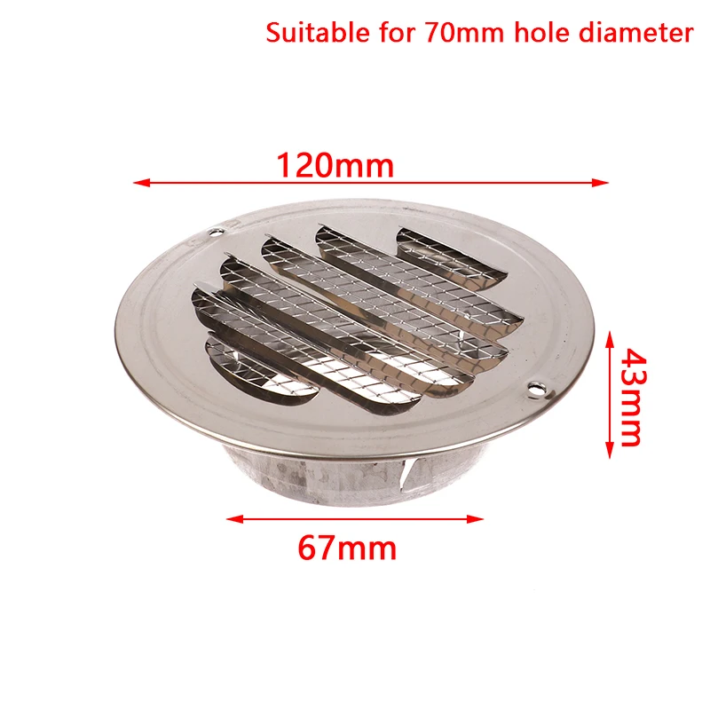 

Круглая вентиляционная решетка из нержавеющей стали 70/80/100/120 мм