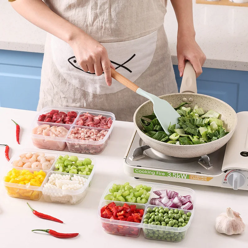 Практичная металлическая коробка для хранения еды в холодильнике с крышкой