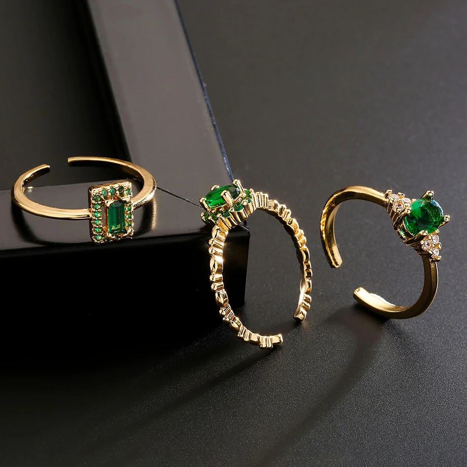 

2022 New Zircon Geometric Opening Ring for Woman Jewelry Accessories