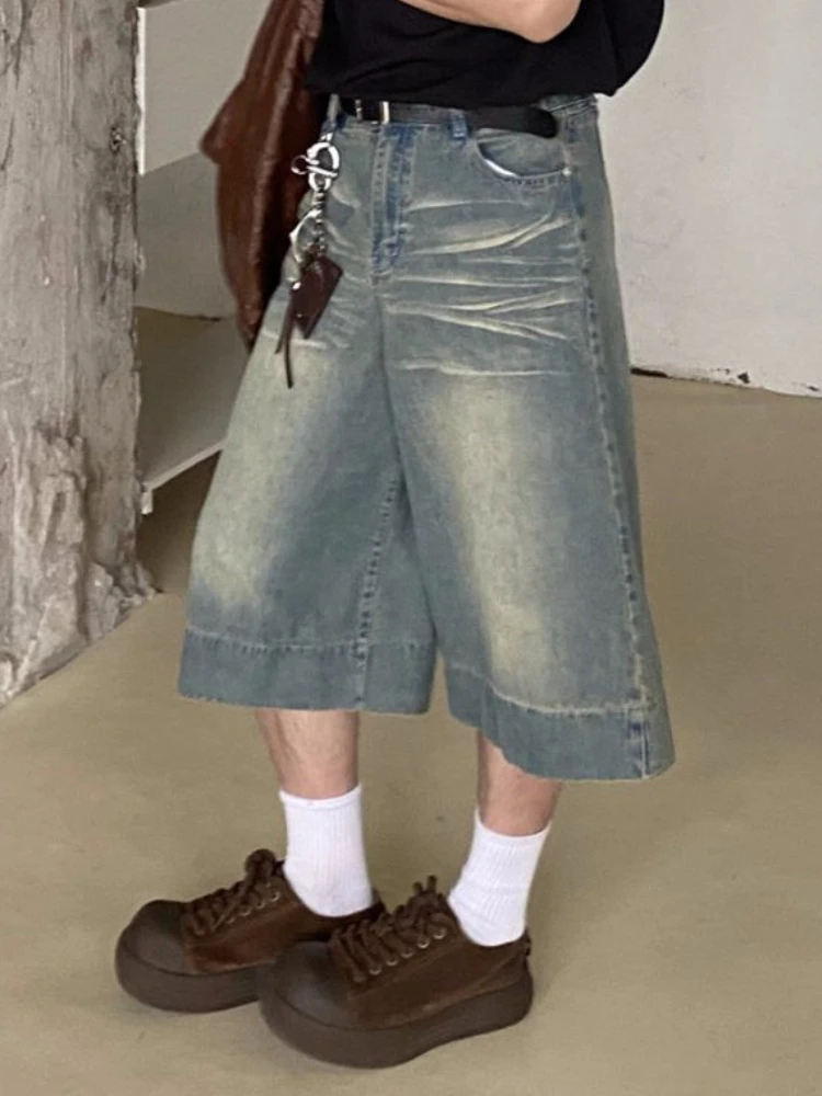 2024 винтажные шорты Y2k Мужские Женские мешковатые в стиле Харадзюку с высокой