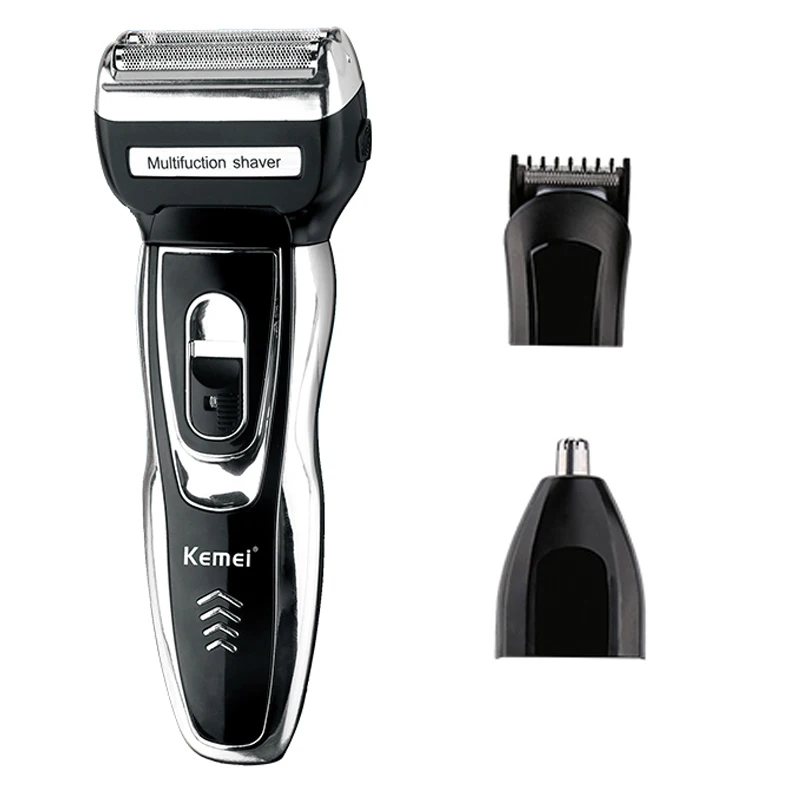 Перезаряжаемая Бритва для мужчин 3 в 1 бритвенный станок бороды и волос мощный