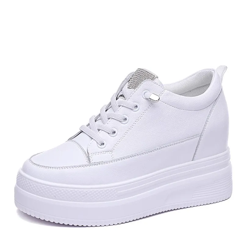 

Женские кроссовки из натуральной кожи, модная обувь на плоской подошве, повседневная спортивная обувь для бега, осень