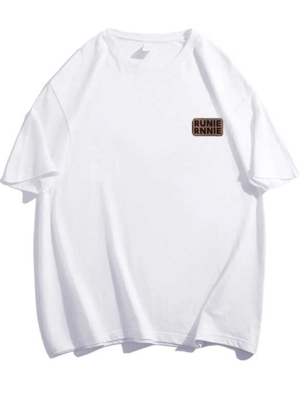 00% Cotton Heavy Letters Short sleeve T-shirt Men's 2024 New Fashion Brand Top American All-Match Half Sleeve