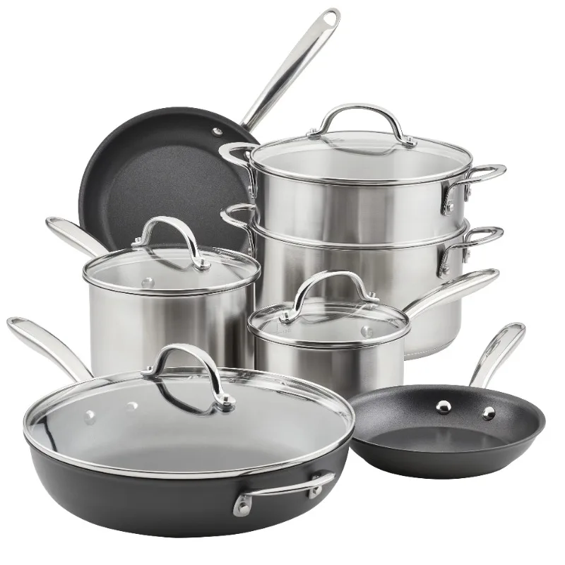 Rachael Ray Stainless Steel and Hard Anodized Nonstick Cookw
