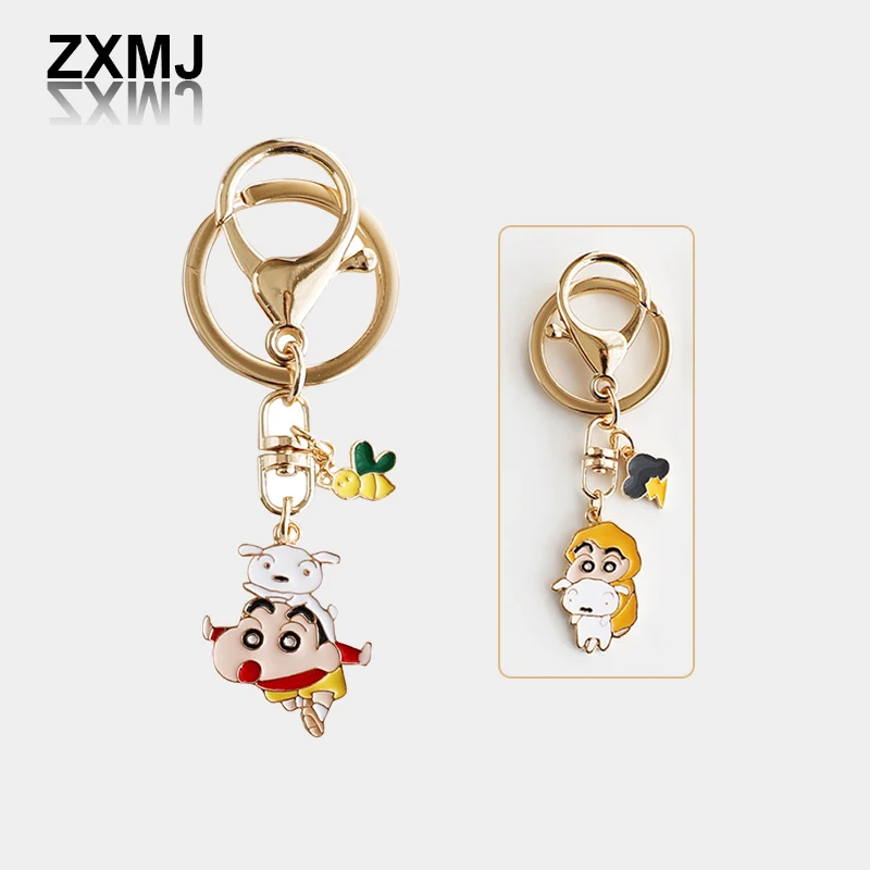 

ZXMJ милые аниме брелоки Crayon Shinchan брелок мультфильм Пары Брелок для девушки подарок рюкзак брелок Подвеска Аксессуары