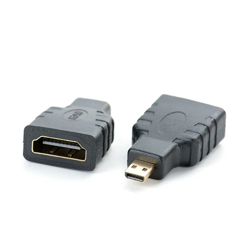 

Micro-HDMI-Compatible To HDMI-Compatible Adapter Gold-Plated 1080P Micro Male To Standard for Raspberry Pi 4 Model B Model