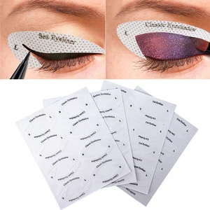 4 Sheets Quick Stencils Eyeliner Eye Makeup Shaping Auxiliary Stickers Eyeshadow Eyebrows Styling Dr
