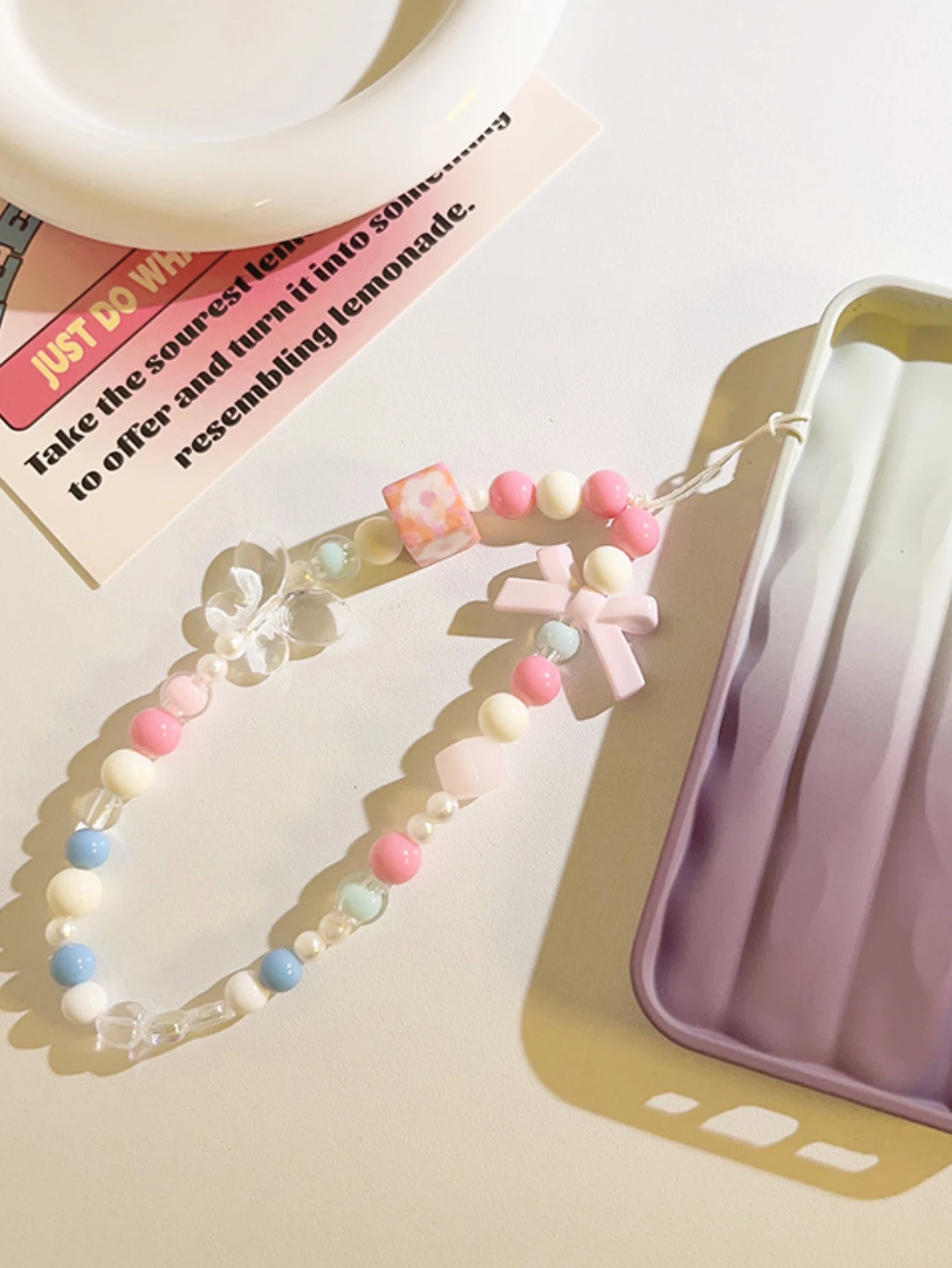 1 шт. женский телефон с розовым бантом