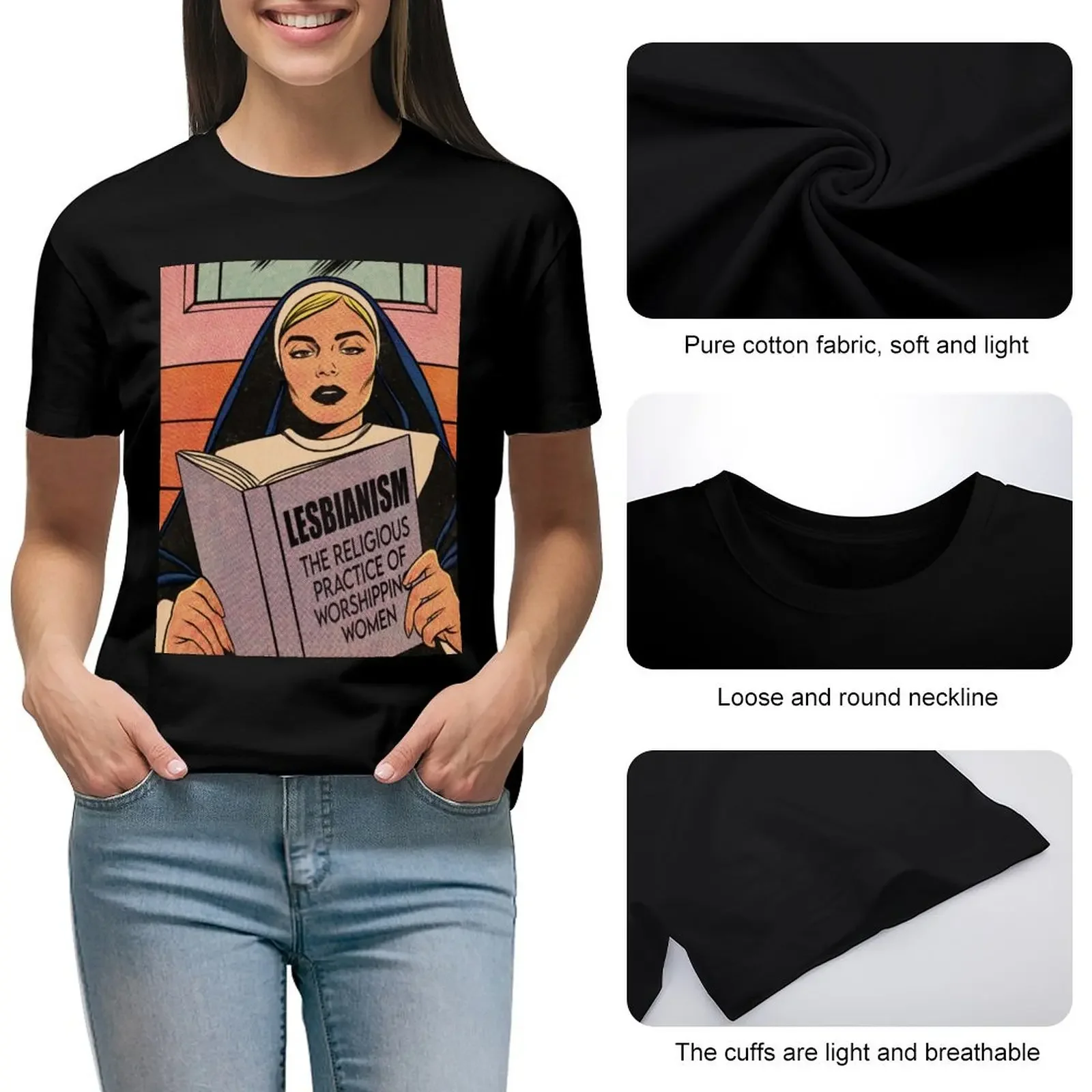 Футболка для лесбинизма винтажная эстетичная одежда большого размера тяжелая