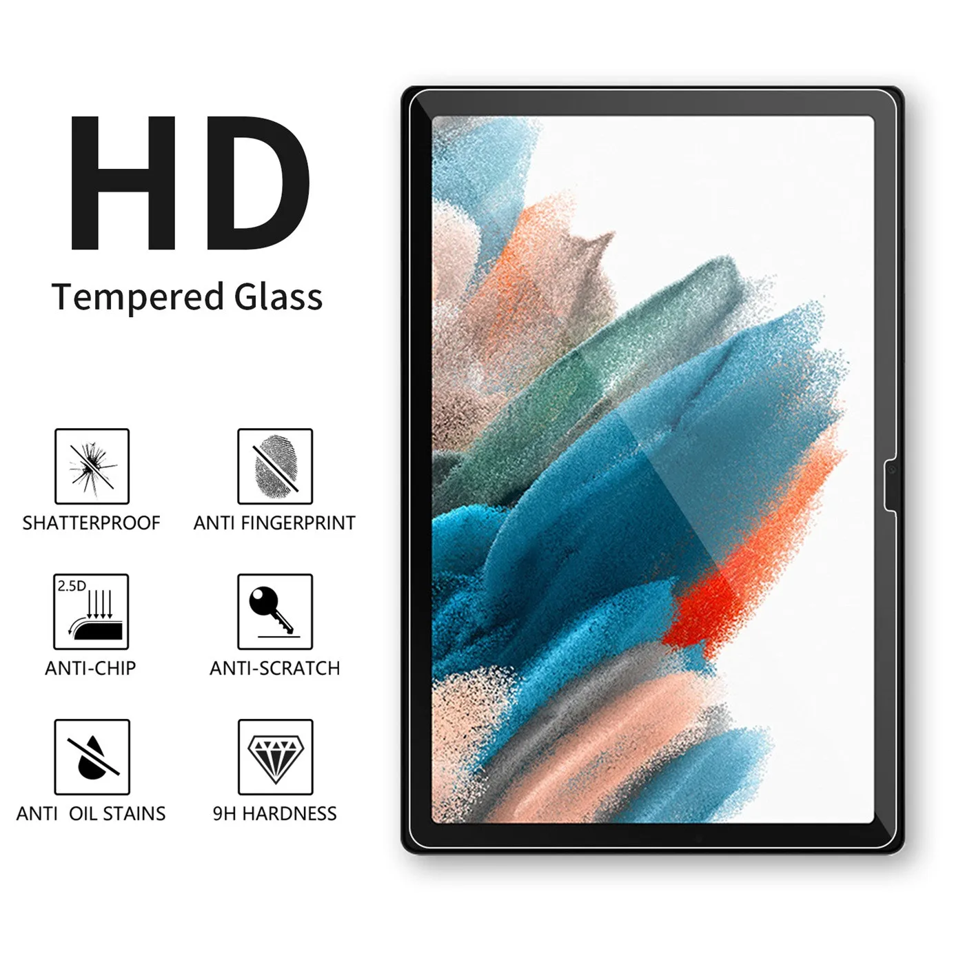 

Защита экрана 2022 дюйма для планшета Samsung Galaxy Tab A8, защитная пленка дюйма из закаленного стекла с защитой от царапин 9H