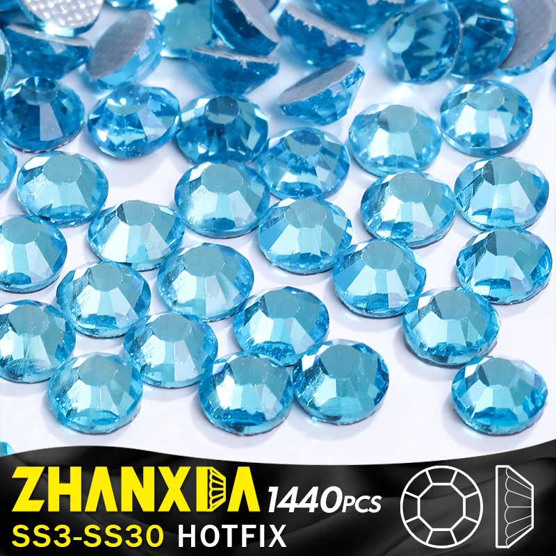 

Light Blue Glass Rhinestones For Embellishments 2-6mm Strass Hotfix Crystals Elements Loose Gemstones Decoration For Dress