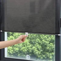 hot universal suction cup sun shading roller blinds blackout curtain car office bedroom kitchen window roller curtains