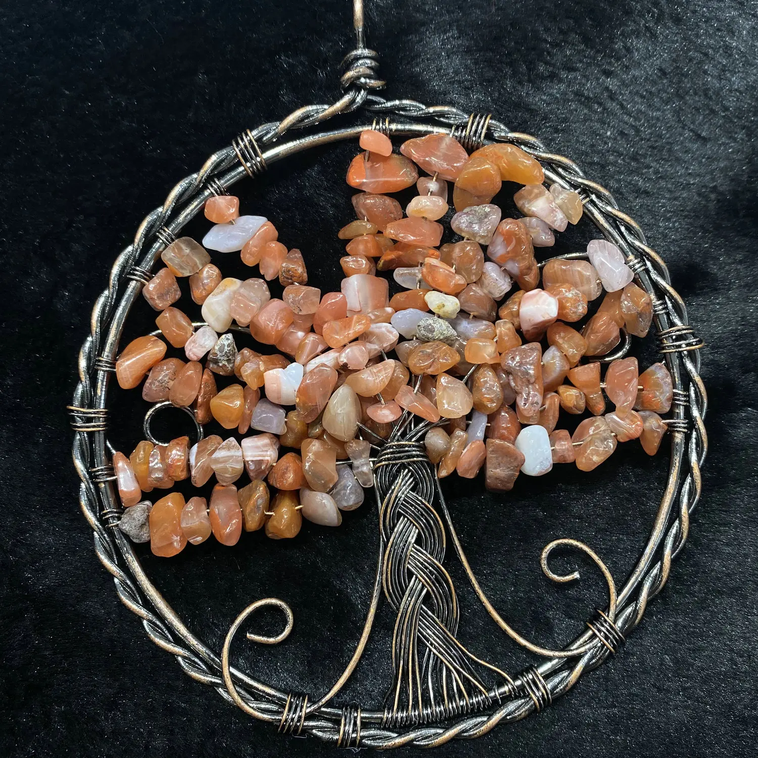 

Natural Red Agate Quartz Crystal Reiki Healing Tree Of Life Ornament Diy Gift