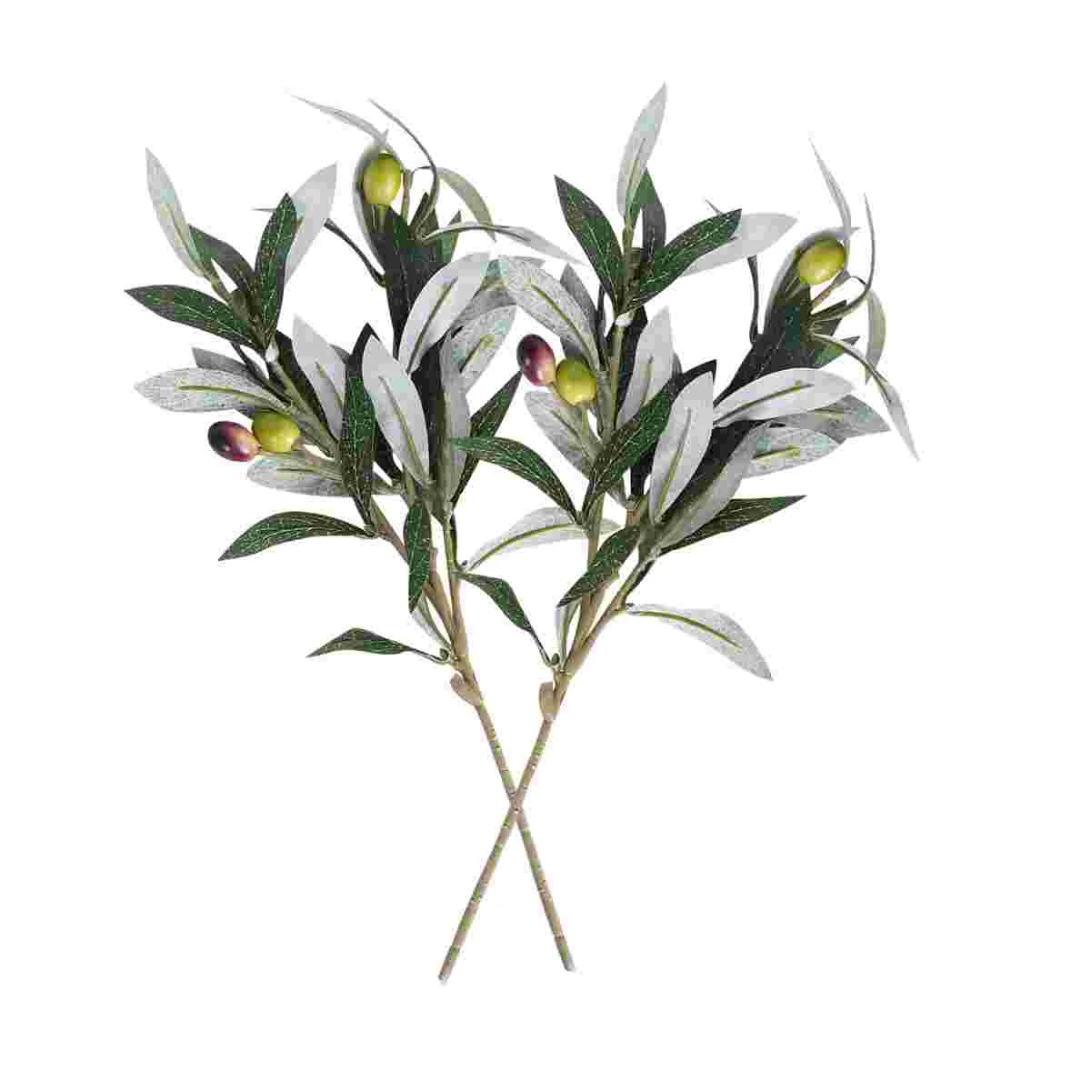 

Olive Artificial Fake Decoration Branch Tree Leaves Branches Simulation Flower Arrangement Faux Photography Props Supplies Trees