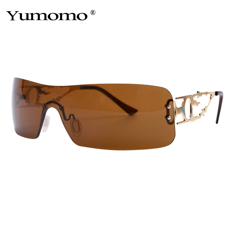Luxury Punk Sports Sunglasses  Women Brand Designer Hollow Out Sun Glasses Y2k Shades Eyewear Goggle Men UV400 Eyeglasses Oculos