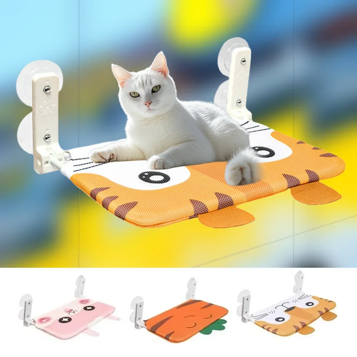 Складной гамак на окно для кошек подвесная кровать с мультяшной воздушной