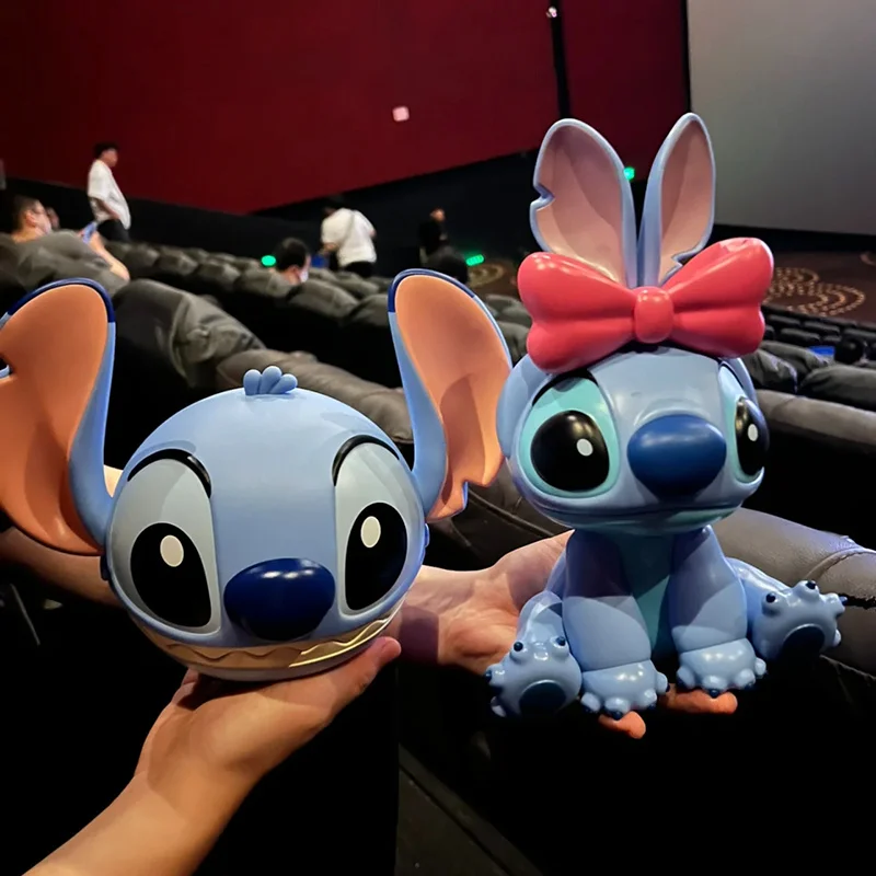 

Disney Lilo & Stitch Cartoon Moulding Cup Stitch Anime Figure Kawaii Doll Toy Creative Water Cup Popcorn Bucket Kids Gift