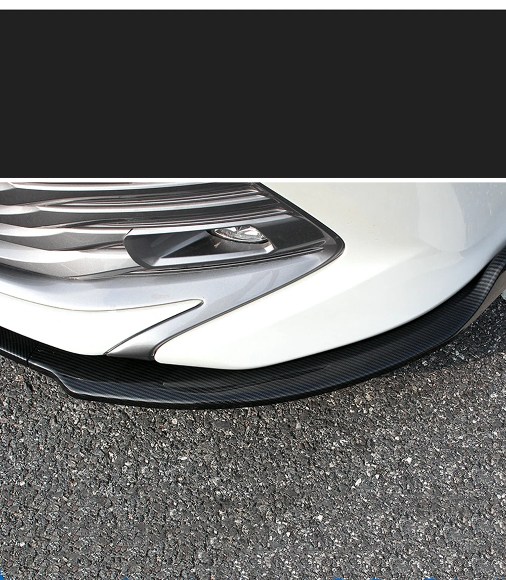 Для Toyota Camry L LE XLE 2018-2019 Deluxe передний бампер спойлер губа из углеродного волокна