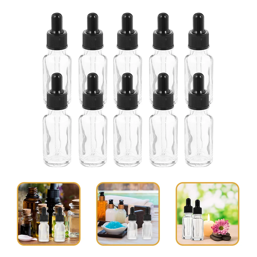 

10pcs Essential Oil Dropper Pipettes Essential Oil Dropper Tops Glass Eye Droppers for Aromatherapy Bottles